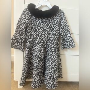 Janie and Jack Black and White Floral Dress